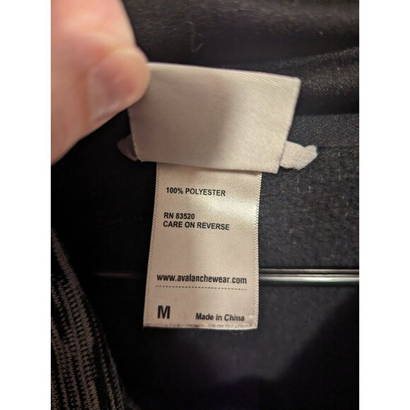 Women's Avalanche Black & Gray Heathered Diagonal Zip up Jacket Size Medium - Picture 3 of 12